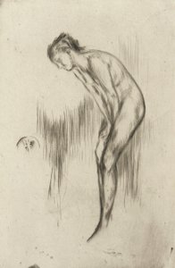 Tillie, bir Model, 1873 (kağıt üzerinde kuru nokta)